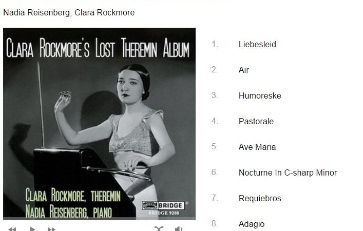 Clara Rockmore “Lost Theremin Album” online